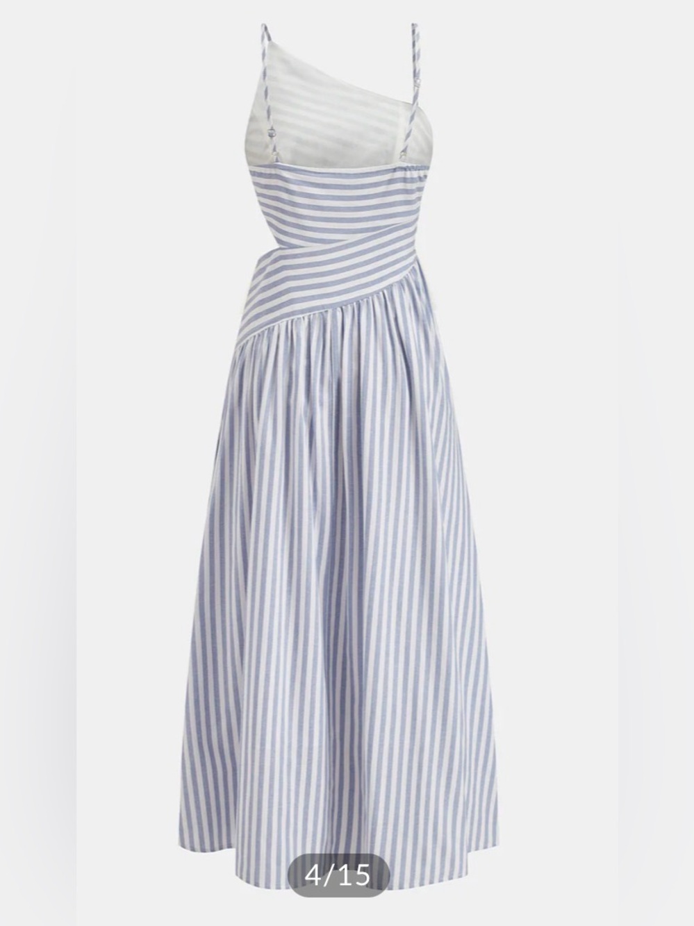 Commense striped cut out asymmetric cami Maxi Dress - Picture 3 of 8